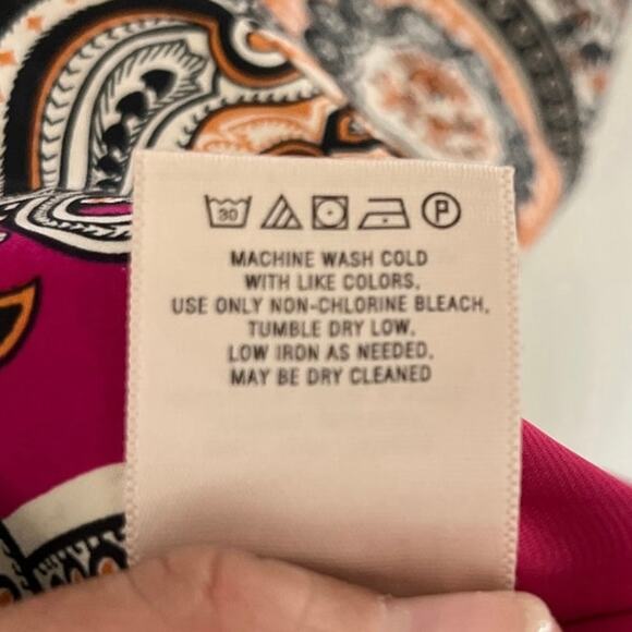 Anthropologie Moulinette Soeurs Geidi Pink Paisley Print Dress Sz 4 Sleeveless - Picture 7 of 13